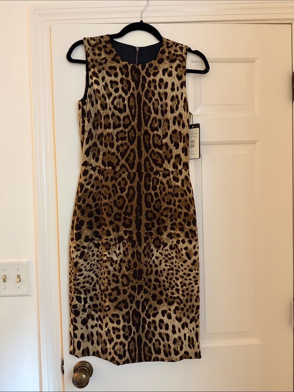 Dolce & Gabbana Sleeveless Leopard Print Sheath Dress - Brown